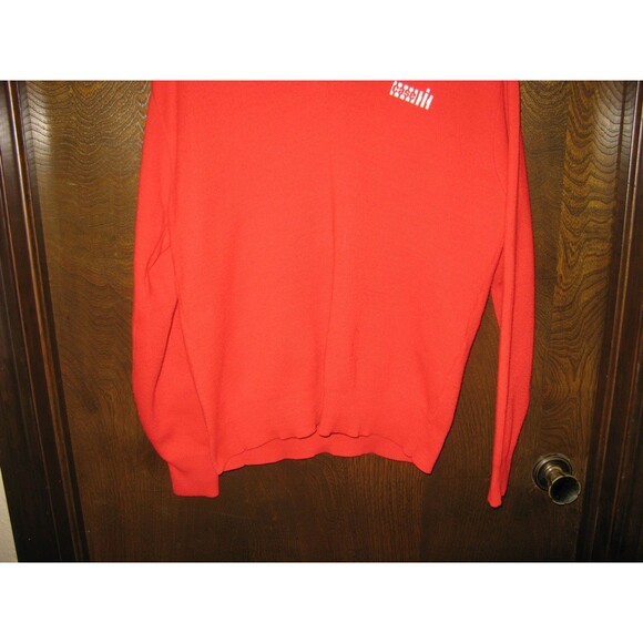 Vintage Case Tractors Logo Red V-Neck LS Sweater Pinnacle MADE IN USA Size L - Picture 3 of 4